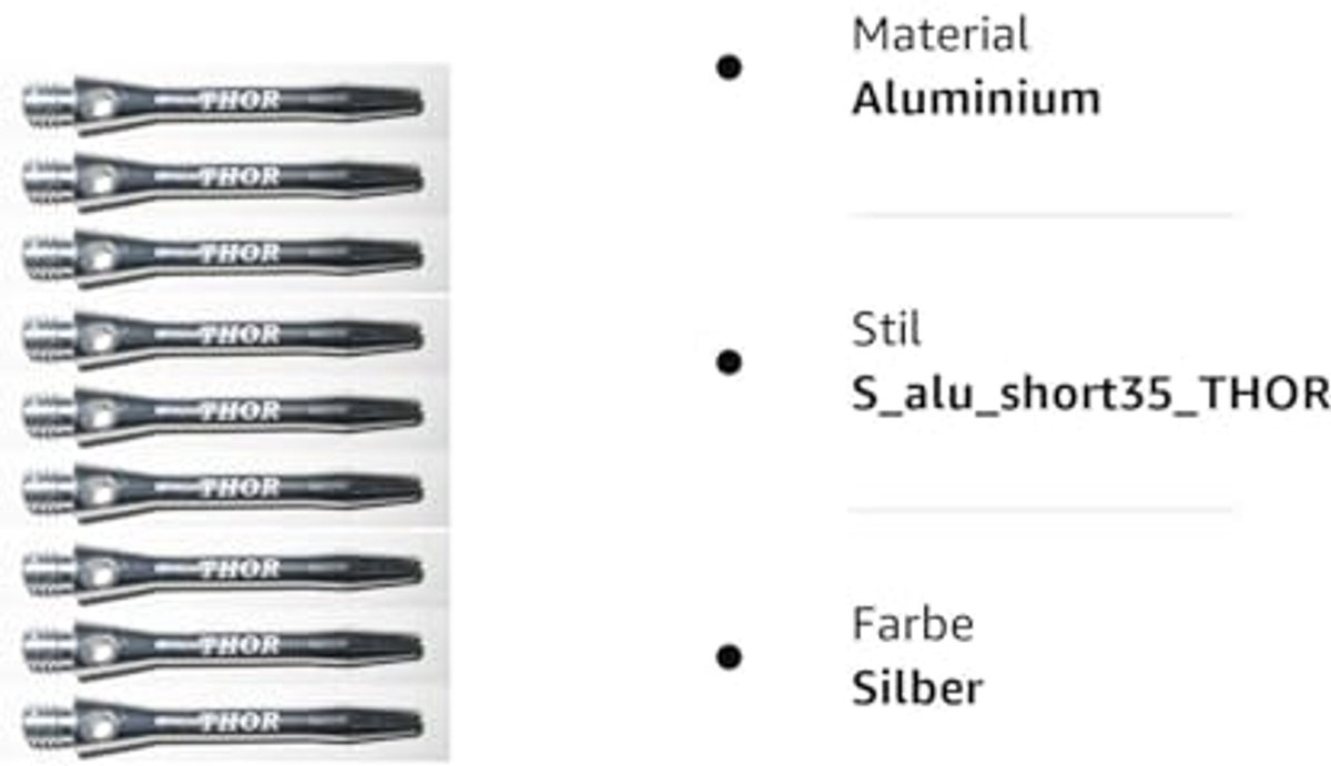 Aluminium Dart Shafts 35 mm Korte Aluminium Schachten voor Darts
