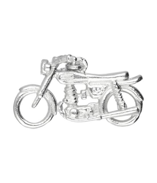 Foto: Zilveren engelse motor 3d kettinghanger