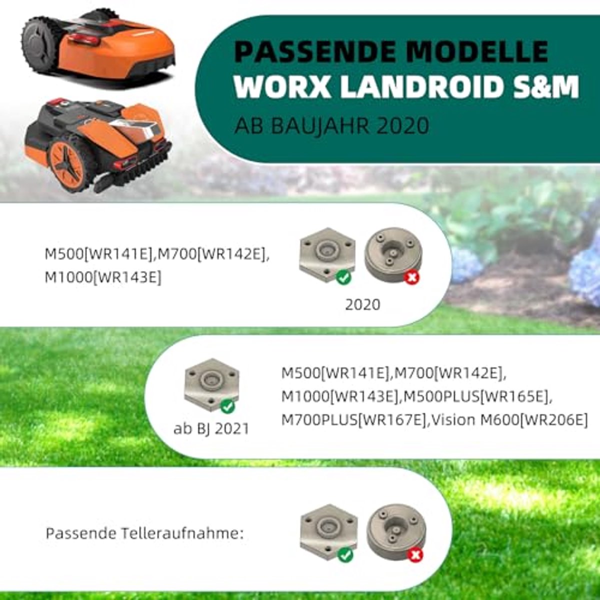 Maairobot Tuning Messenplaat voor 6 Messen - afbeelding 2