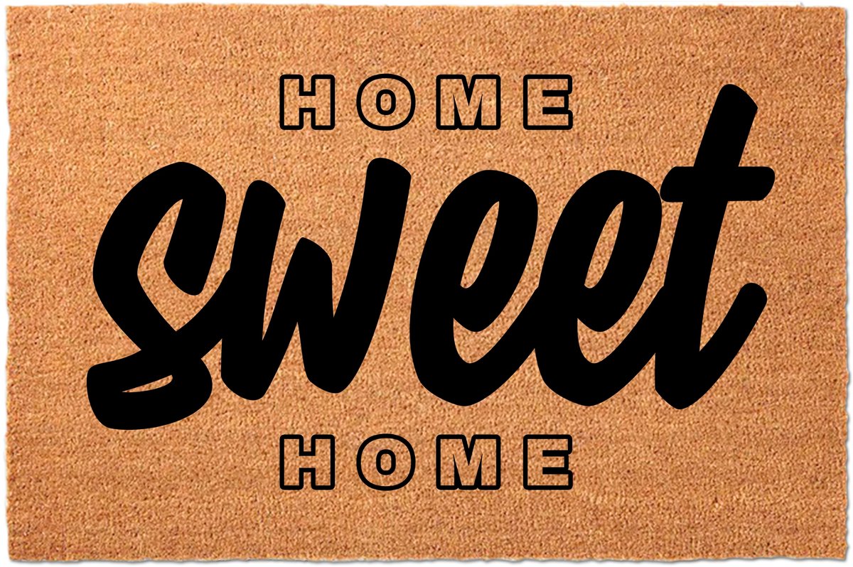 Kokosmat Deurmat 40x60 cm - Home Sweet Home - Voorkomt vuil