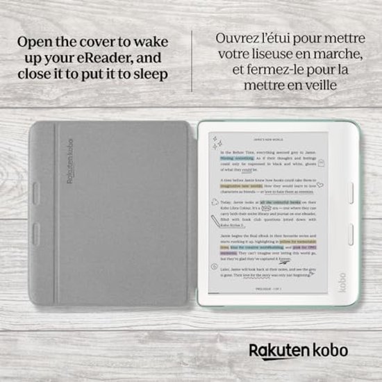 SleepCover Case voor 7 inch eReader met Slaap/Wake Technologie en Veganistisch Leer van Sleepcover — afbeelding 4