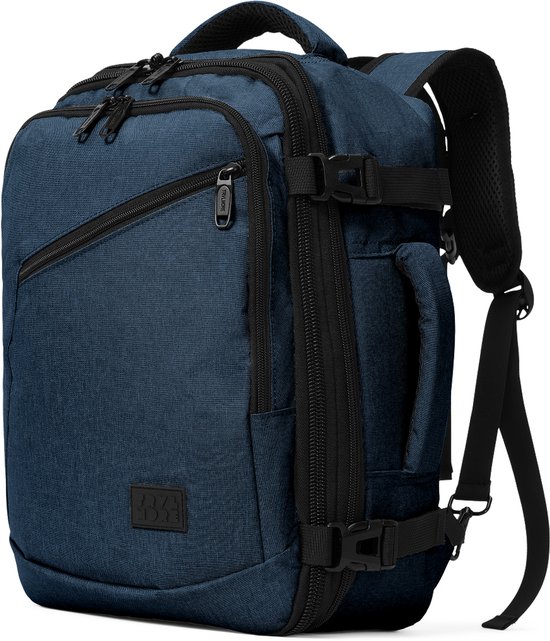 TRVLMORE 25L Reistas - Handbagage Rugzak - Underseater - Rugtas - Past Binnen 40x30x20 - Weekendtas - Spatwaterdicht - Dames en Heren - Blauw