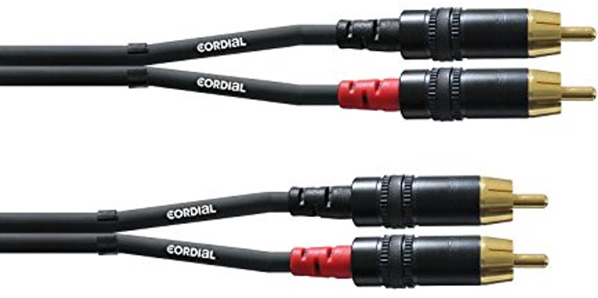 Audio Dubbele RCA-kabel 3 m - Hoge Kwaliteit AUDIO-kabel Essentials