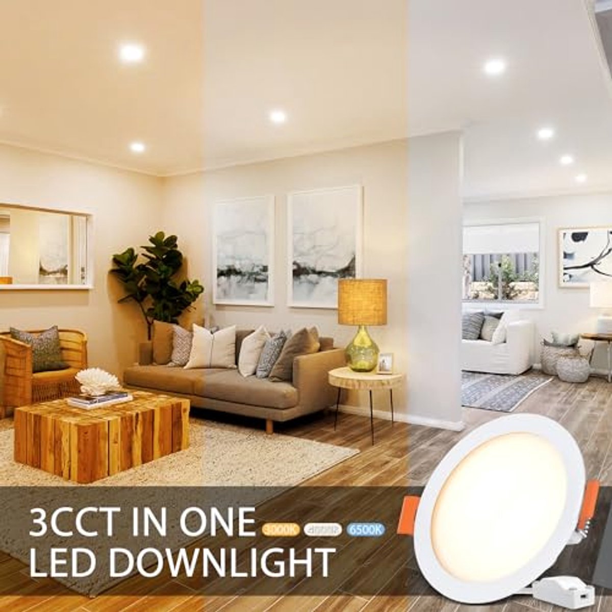 Vlakke LED Inbouwspots 6W - 600 Lumen - 3000K/4000K/6500K - Dimbare Plafondlampen voor Badkamer, Keuken en Woonkamer - 6 Stuks