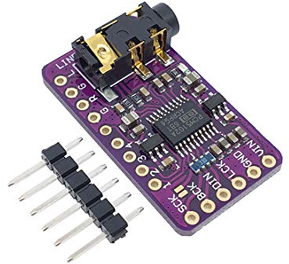 Digitale naar-analoge converter voor Raspberry Pi - High-quality stereo DAC module