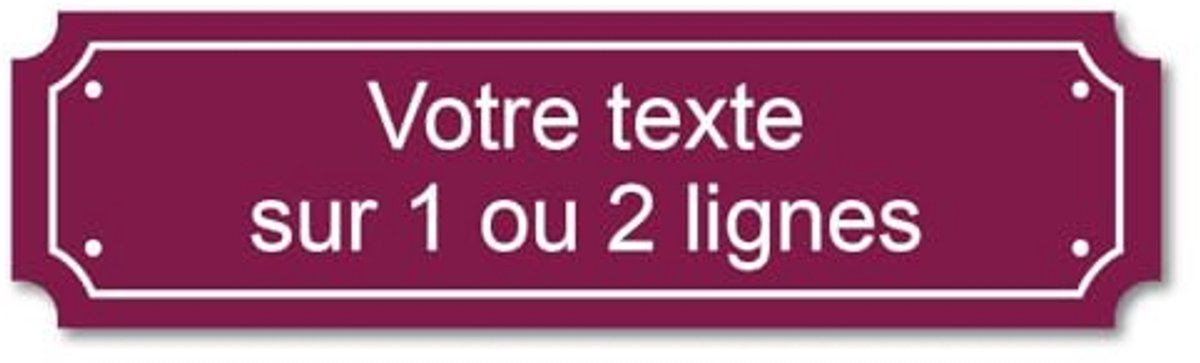 Gegraveerde plaat personaliseerbaar 1 of 2 rijen 14,5 x 4 cm zelfklevend Bordeaux