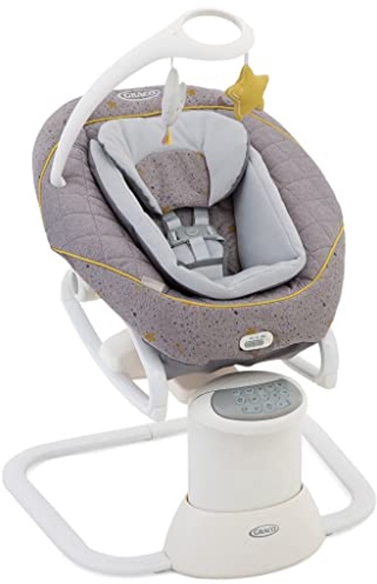 Image of 2-in-1 Babyschommel en Draagbare Wip met Vibratie en Instelbare Schommelsnelheid voor Baby's tot 6 Maanden