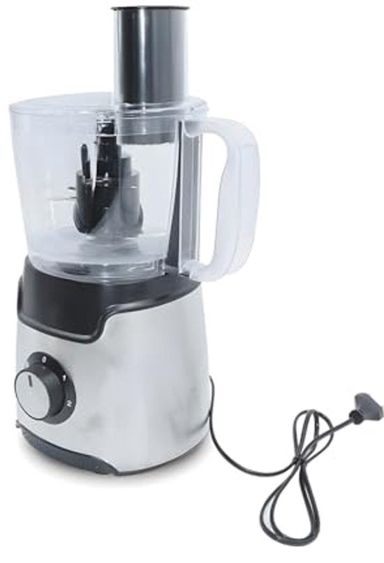Multifunctionele keukenmachine 1,25L - 750W met 7 functies – handmatig snijden, hakken, raspen, kneden en meer