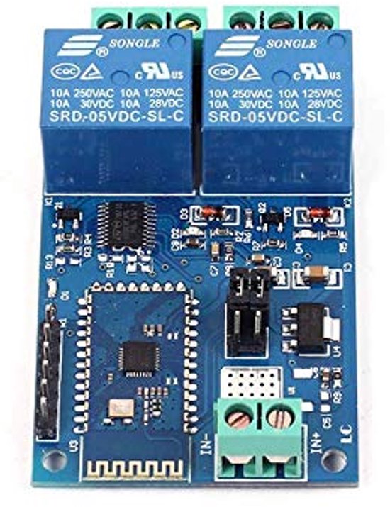2-kanaals Bluetooth relais voor Smart Home met App afstandsbediening | bol