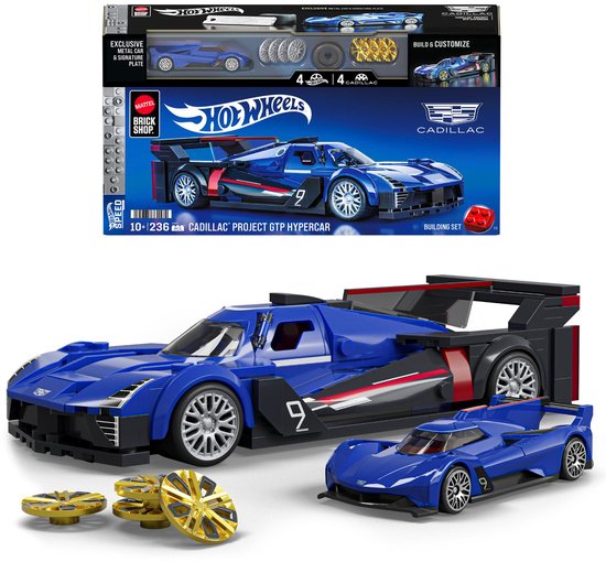 Mattel Brick Shop Hot Wheels Cadillac Project GTP Hypercar bouwset voor volwassenen