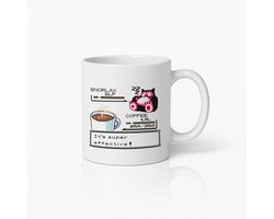 Grappige Koffie vs Snorlax Mok 330ml – Retro Gamer Cadeau – “It’s Super Effective” Design voor Koffieliefhebbers