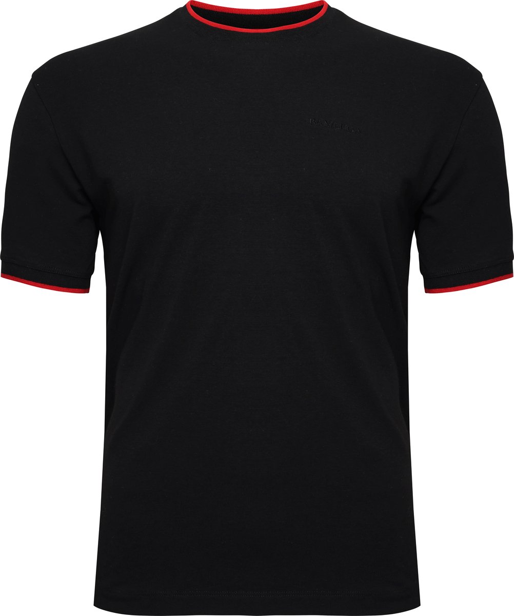 Bamboe T-shirt Slim fit Zwart BAMLUGA XXL