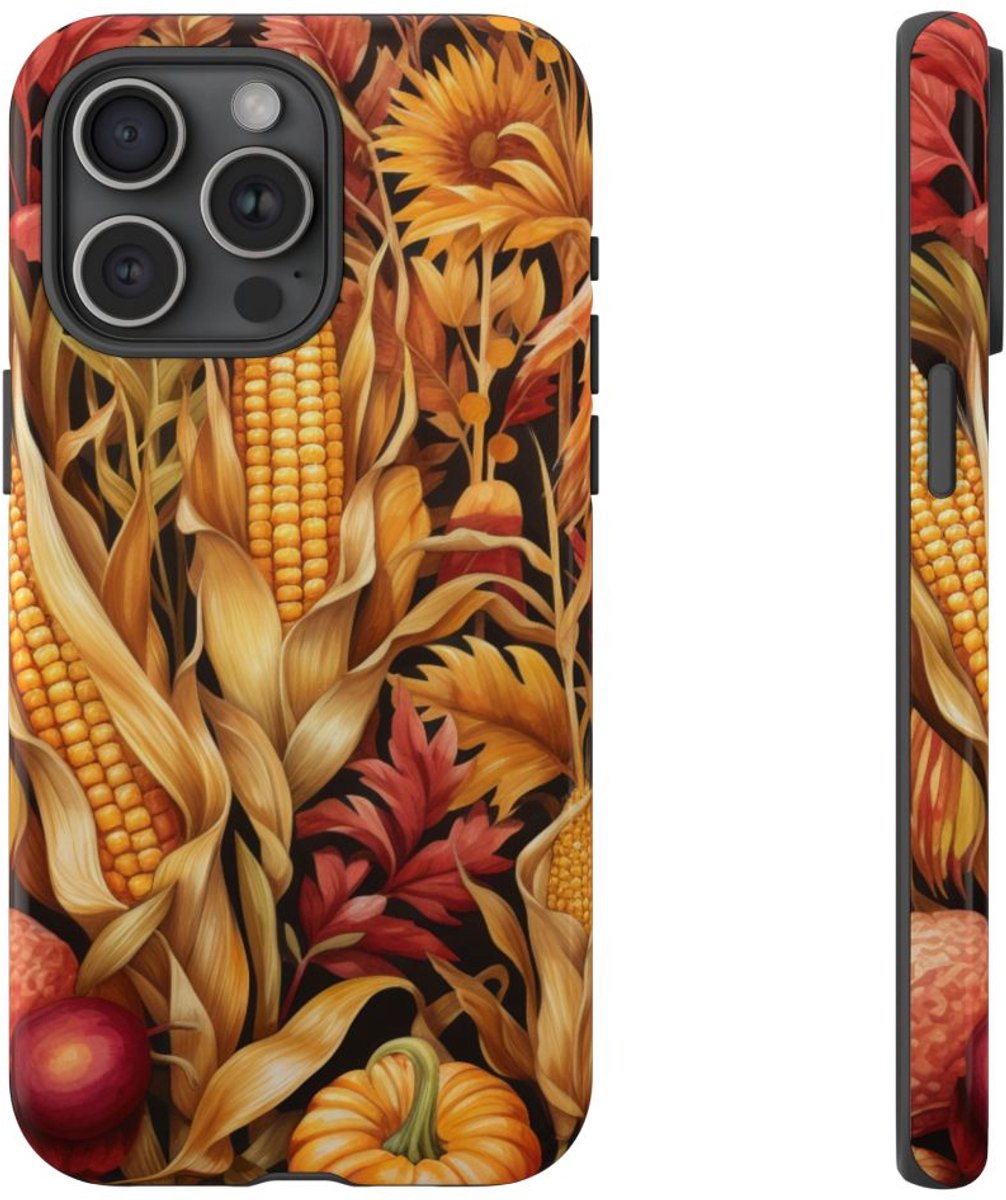 Herfst Oogst Botanisch Patroon – Telefoonhoesje Geschikt voor iPhone 15 Pro Max