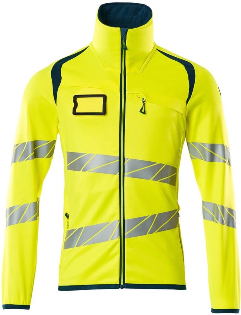Mascot Accelerate Safe Fleecetrui met rits 19103-315 - hi-vis geel/donkerpetrol - 2XL