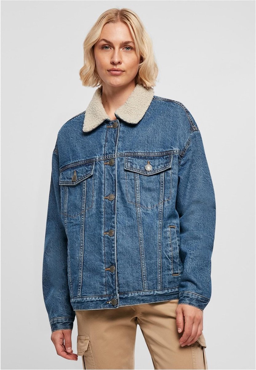 Urban Classics Oversized Sherpa Jacket XS Blauw