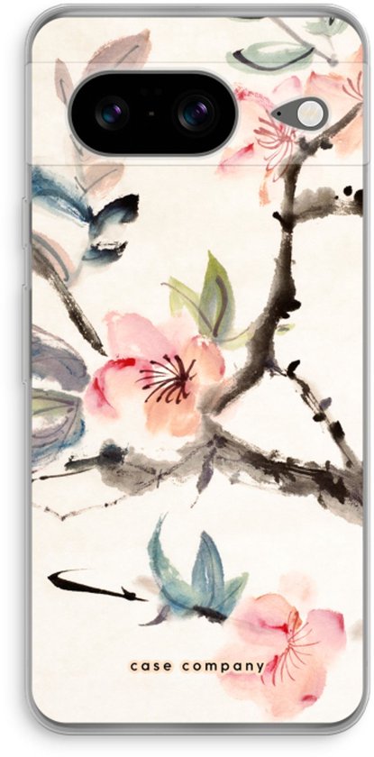 Case Company® - Coque adaptée pour Google Pixel 8 - Fleurs japonaises - Coque de téléphone souple - Protection sur tous les côtés et bord de l'écran