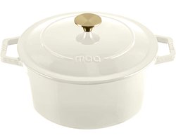 MOA Gietijzeren Braadpan - 5,7L Stoofpot - Voor Alle Warmtebronnen incl. Inductie - Met Deksel - Ø…
