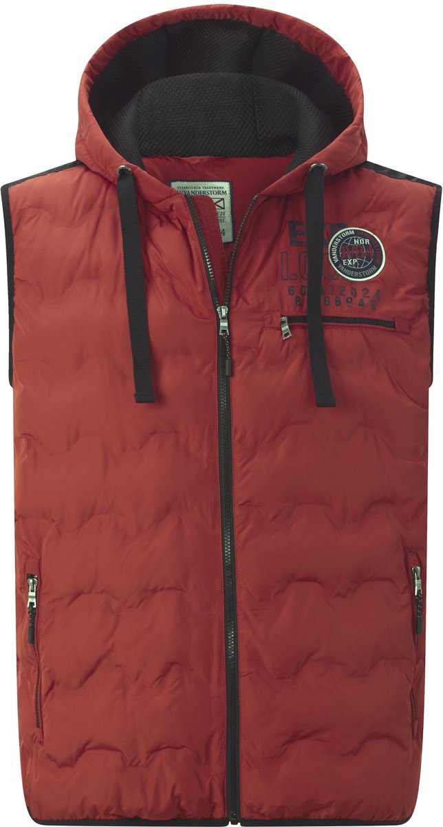 Jan Vanderstorm herren Bodywarmer 56 donkerrood Plus