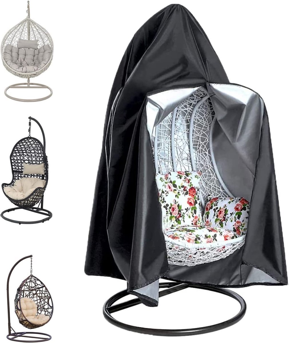 Inf Patio Swing stoelhoes, waterdichte en winddichte hoes voor tuinmeubilair Zilver