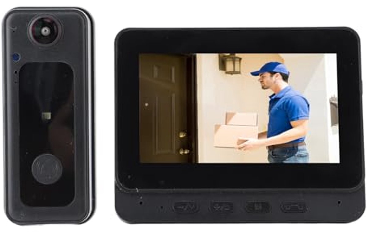 Draadloze Videodeurbelcamera met HD Groothoek en Nachtzicht voor Thuisbewaking