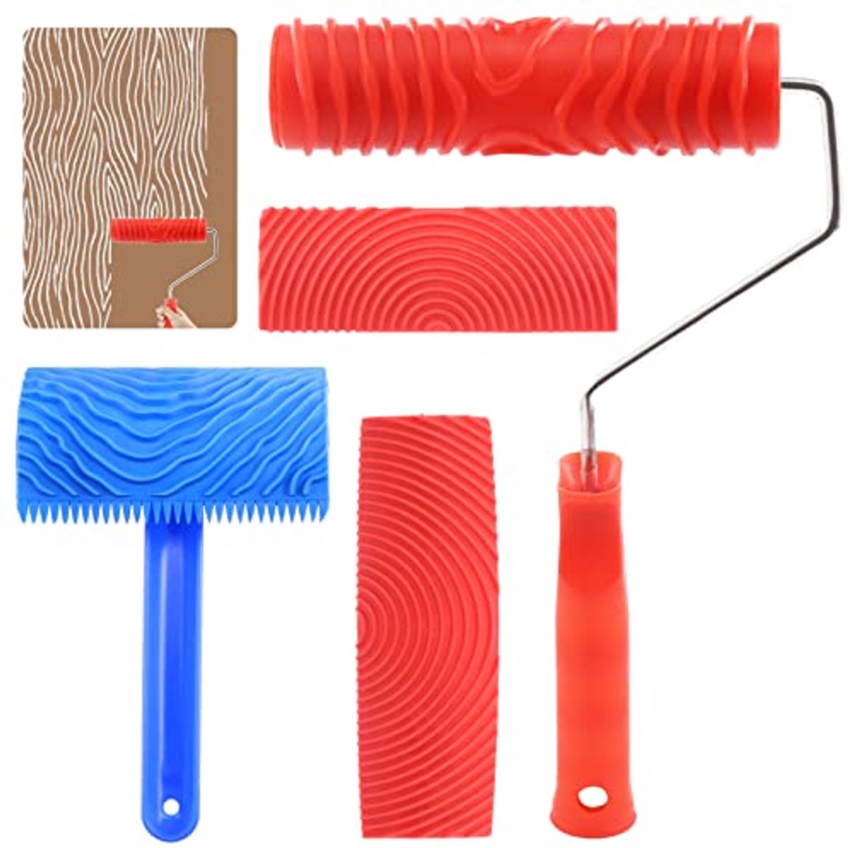 Houtnerf Schilderen Tool Set voor DIY Muurdecoratie