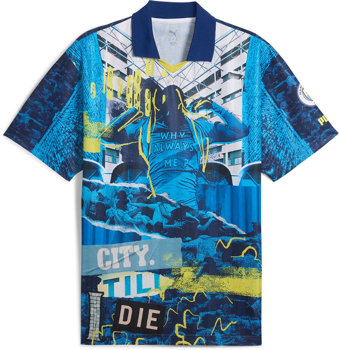 Puma Mancester City Fc Football Energy+ Retro T-shirt Met Korte Mouwen Veelkleurig M Man