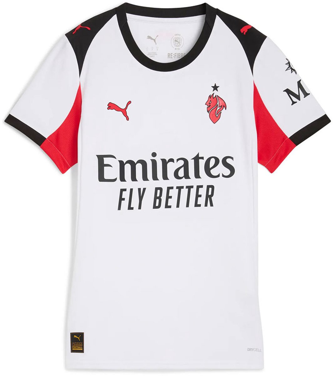 Puma Ac Milan 25/26 Replica Weg Dames T-shirt Met Korte Mouwen Wit XS Vrouw