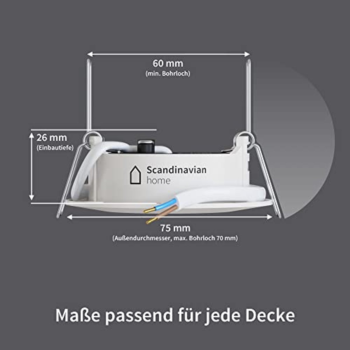 Set van 3 LED inbouwspots - Warm Wit 4.5W - Badkamerverlichting