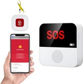 Slimme Verzorger Pager, WiFi Smart SOS Noodknop, Houd Ouders Altijd In De Gaten, Koppelbaar Alarm, Compact En Draagbaar, Voor Kinderen, Ouderen, Gehandicapten, Zwangere Mensen