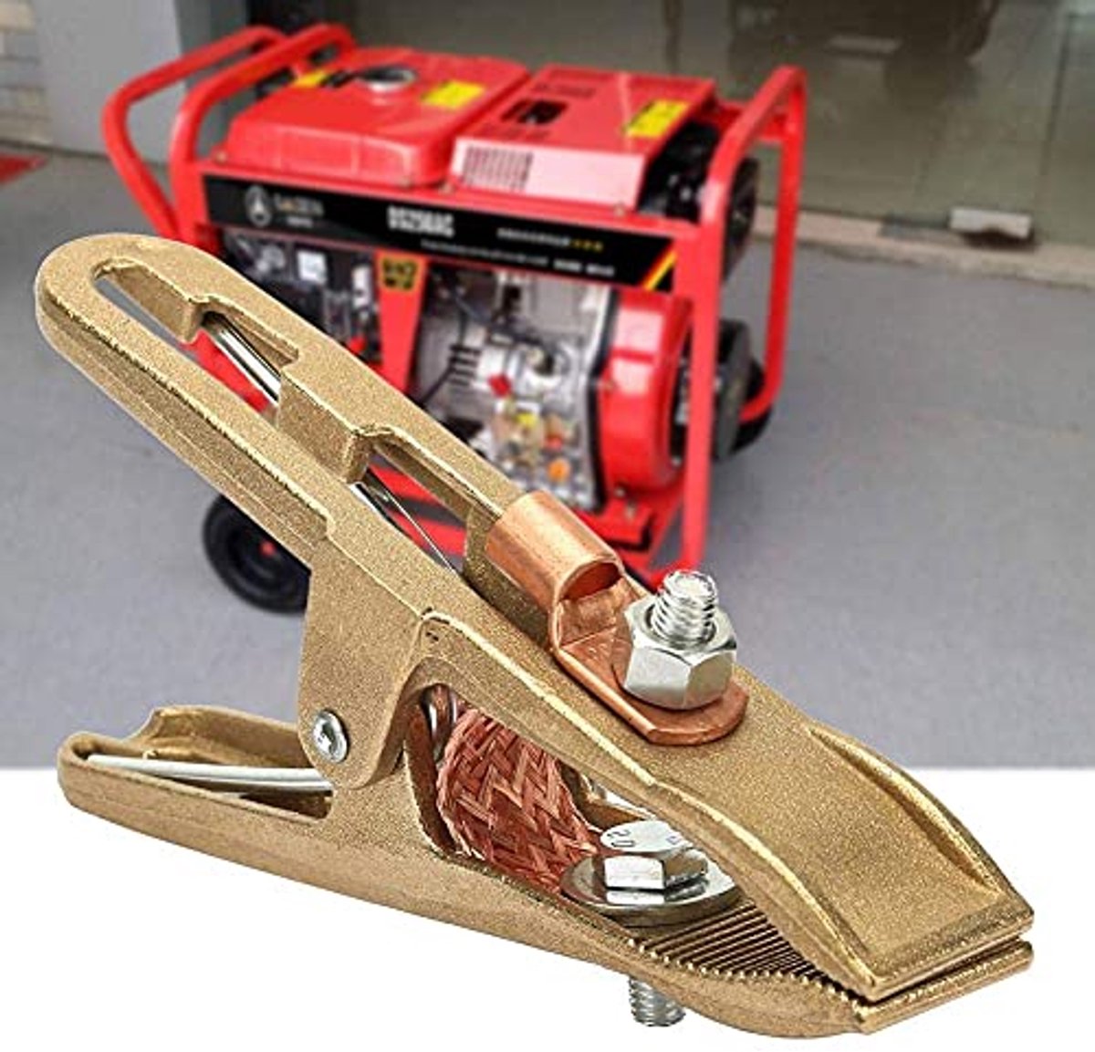 Solder Mass, 500 A, Heavy Brass Jaw, Grounding Clamp for Welder Welder Welder (260 A/300 A/500 A)