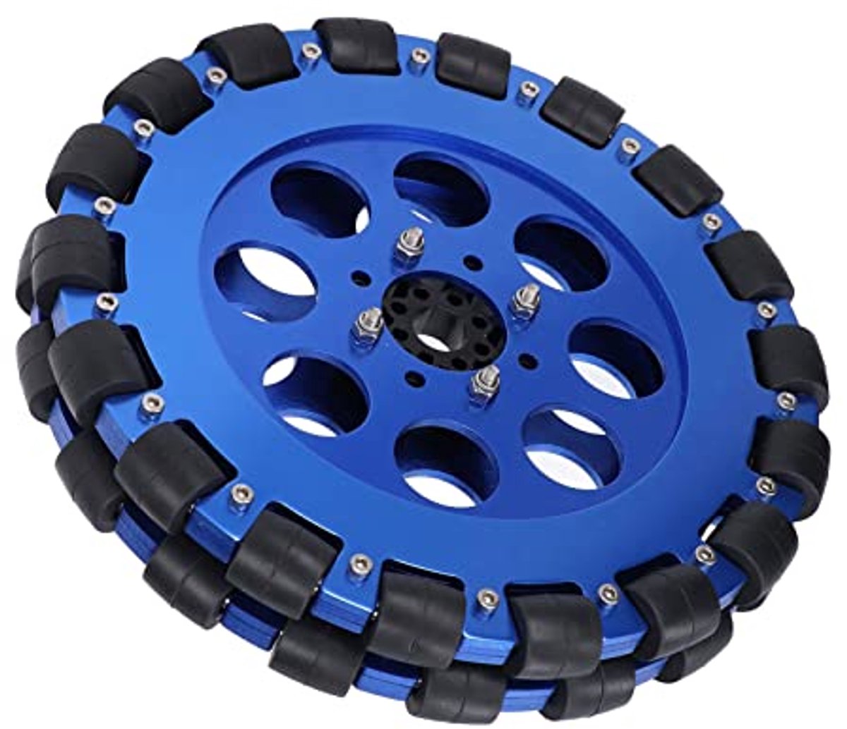 Omni Wheel, Double Bearing Structure, 8 Inch Heavy Duty Omni Wheel, Part of the Omnidirectional Aluminum Alloy Hub for DIY Toy Robot,