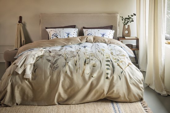 Beddinghouse Sofia dekbedovertrek - Tweepersoons - 200 x 200/220 cm - Naturel van Beddinghouse — afbeelding 4
