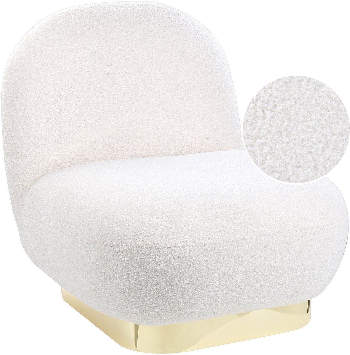 LOVIISA - Fauteuil - Wit - Polyester