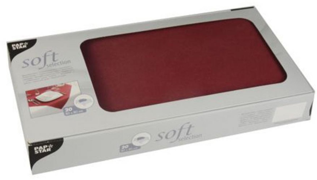 20 Napperons, nonwoven "soft selection" 80 cm x 80 cm wit