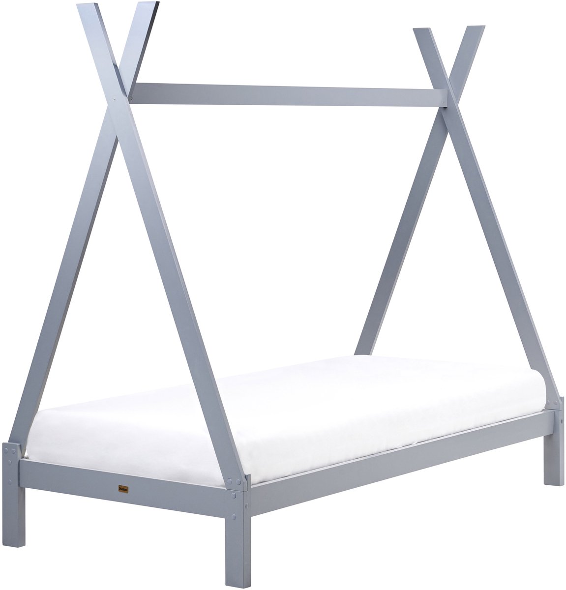 DEVAY - Kinderbed - Grijs - 90 x 200 cm - Grenenhout