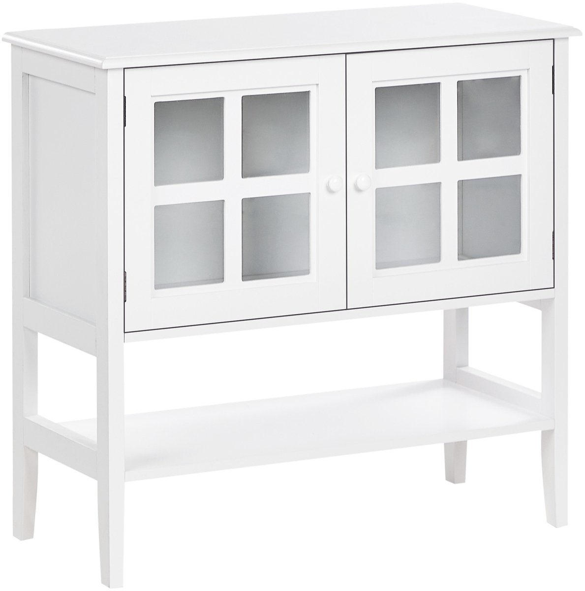 INLET - Glazen vitrinekast - Wit - MDF