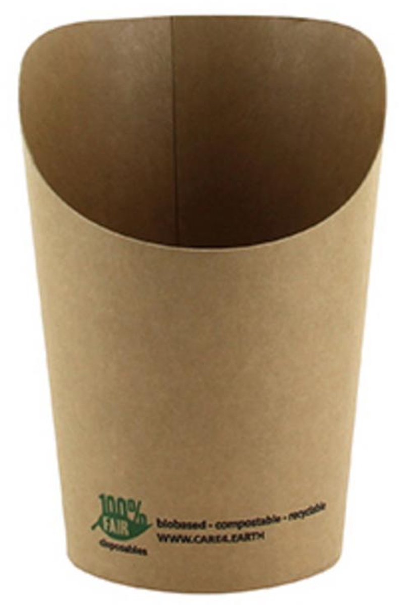 Image of 50 Wrapbekers, karton 230 ml 11,7 cm x 7 cm x 6,5 cm bruin