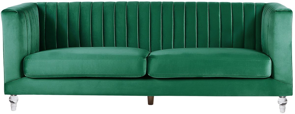 ARVIKA - Driezitsbank - Groen - Fluweel
