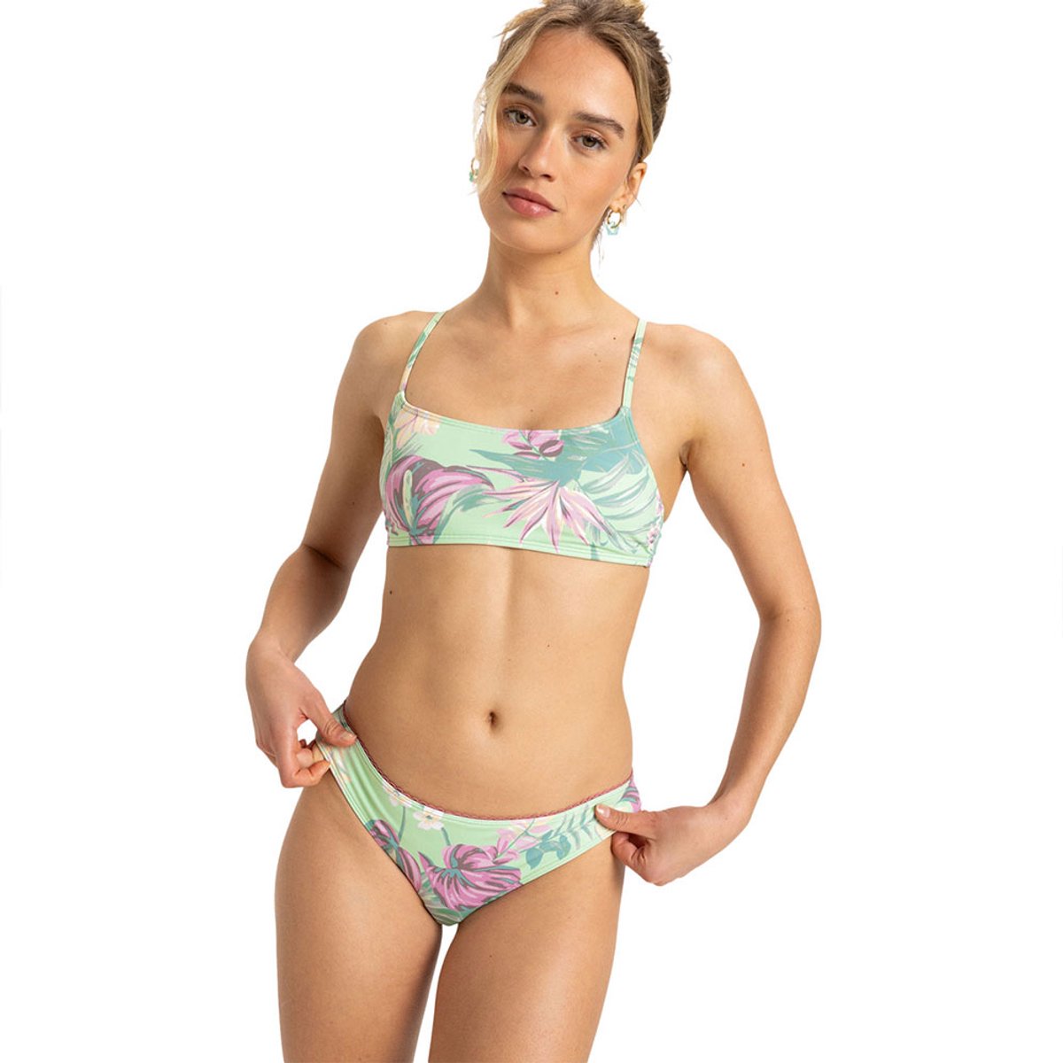 Roxy Into The Sun Bral Cheeky Bikini XL Vrouw Groen