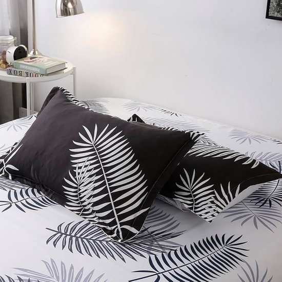 ED-Lumos Microfibre Bed Linen Set, Pure Green Bed Linen with Zip, 1 x Duvet Cover 180 x 220 cm 1 x Sheet 235 x 250 cm 2 x Pillowcase 48 x 74 cm