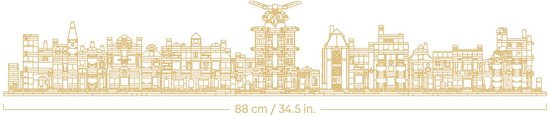 Schematische weergave van LEGO De Wegisweg met afmetingen.