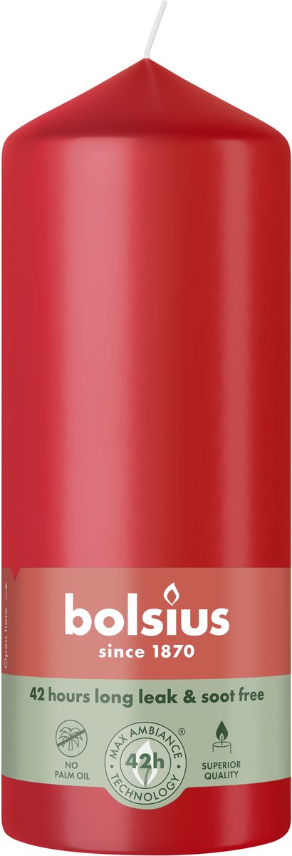 Bolsius Stompkaars 150/58 Delicaat Rood