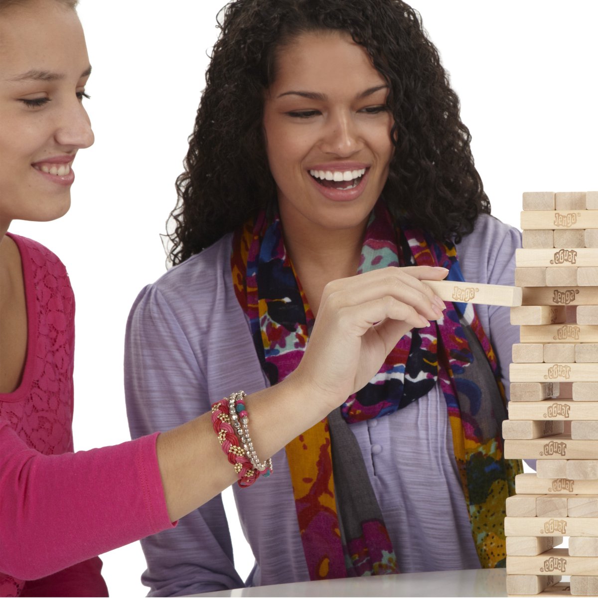 Klassieke Jenga Blokken van echt hardhout Stapeltorenspel voor kinderen vanaf 6 jaar 1 of meer spelers — afbeelding 6