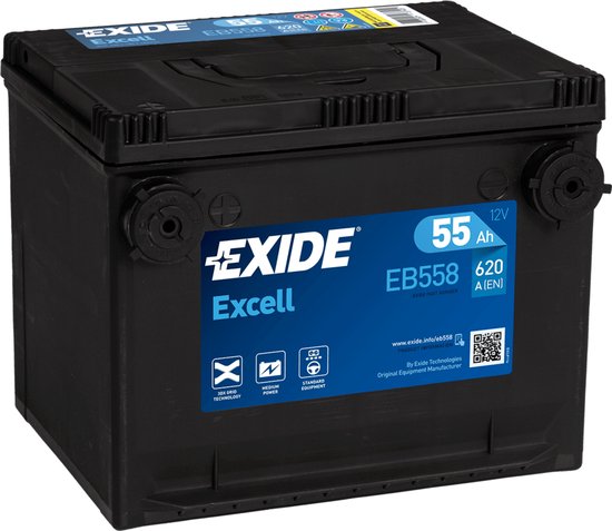 Exide Technologies EB558 Excell 12V 55Ah Zuur