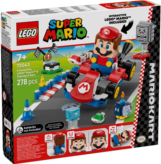 LEGO® Super Mario™: Mario Kart™ – Interactieve LEGO® Mario™ en Standaardkart - 72043