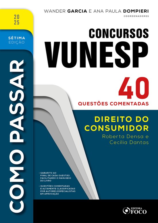 Como Passar em Concursos Vunesp - 7ª Ed -2025 - cover