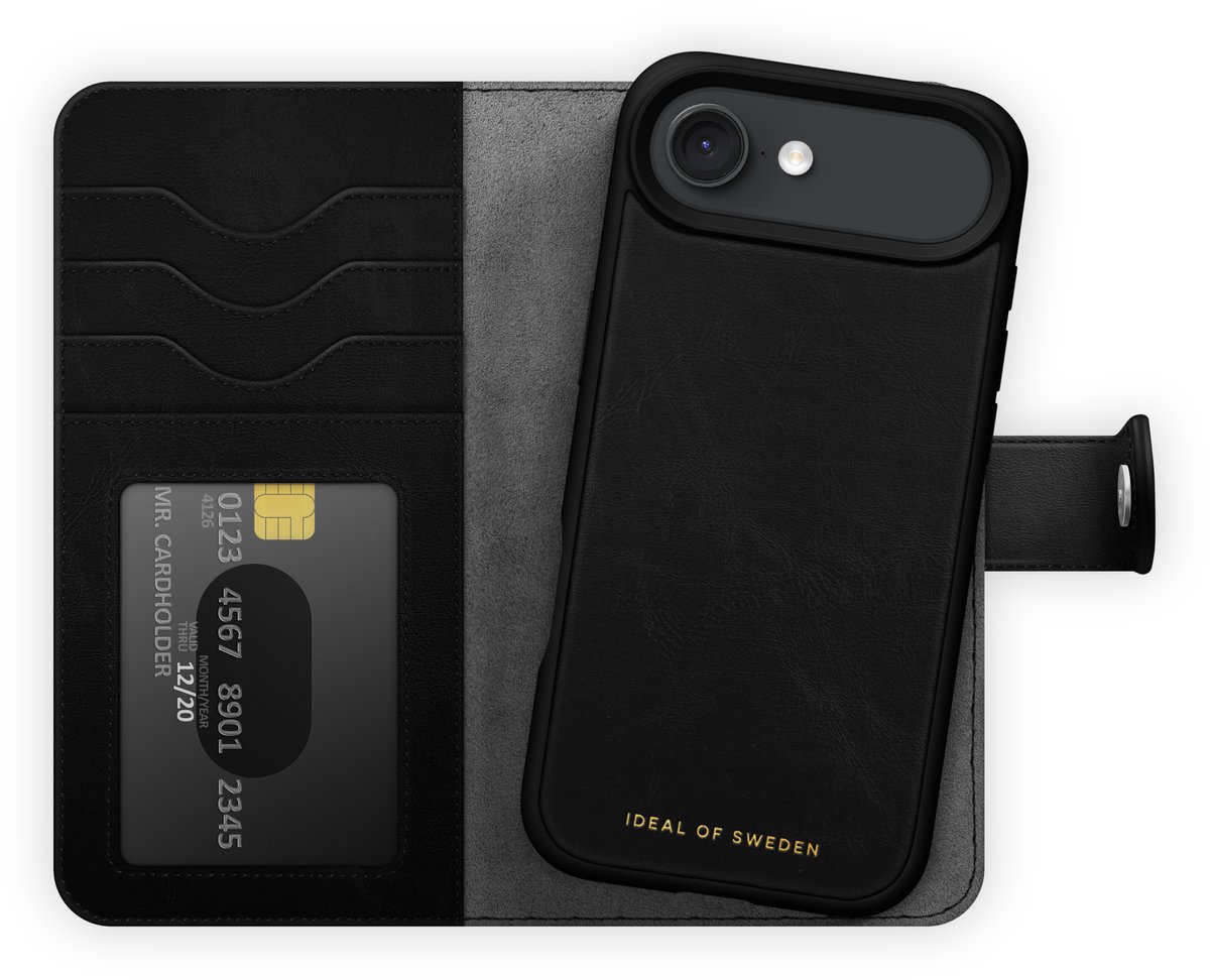 iDeal of Sweden Magnet Wallet met magnetische ring geschikt voor iPhone 17 Air Black