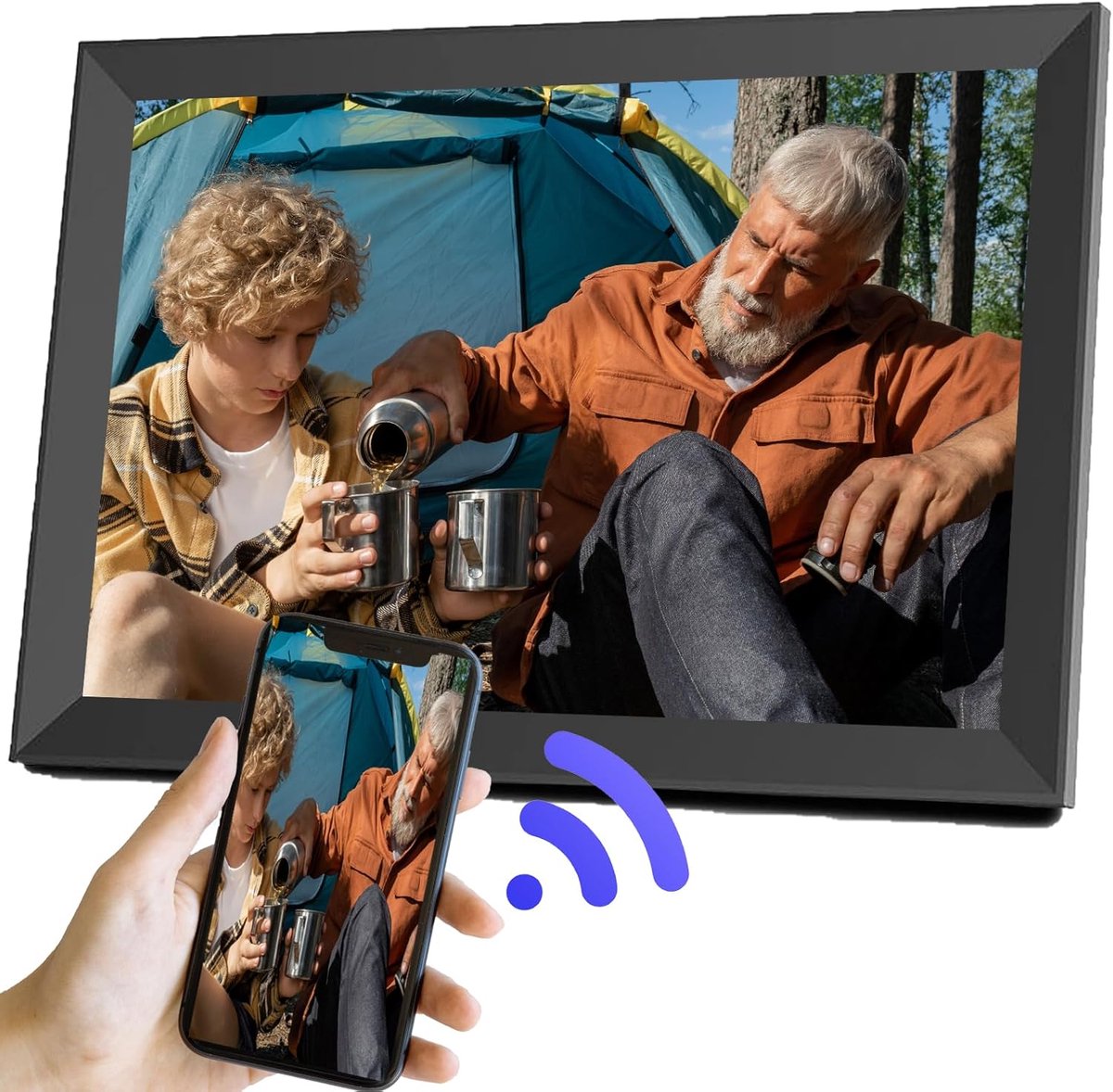 Digitale fotolijst 10,1 inch met wifi en 1080p touchscreen