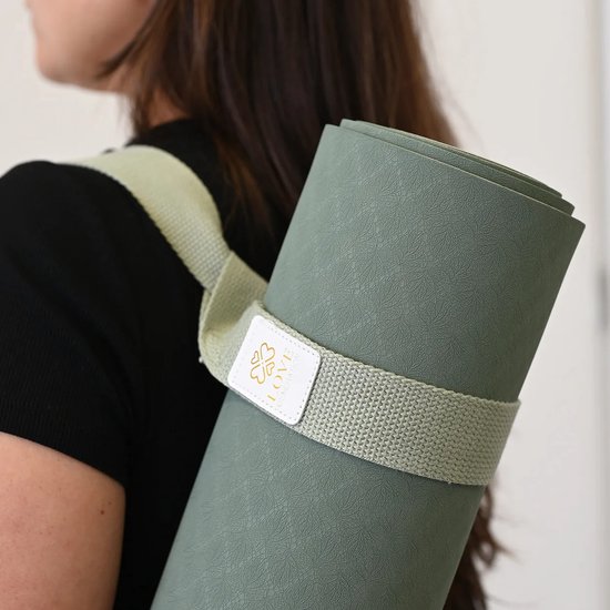 Draagriem voor Yogamat │ Katoen │ Donker Groen van Merkloos — afbeelding 4