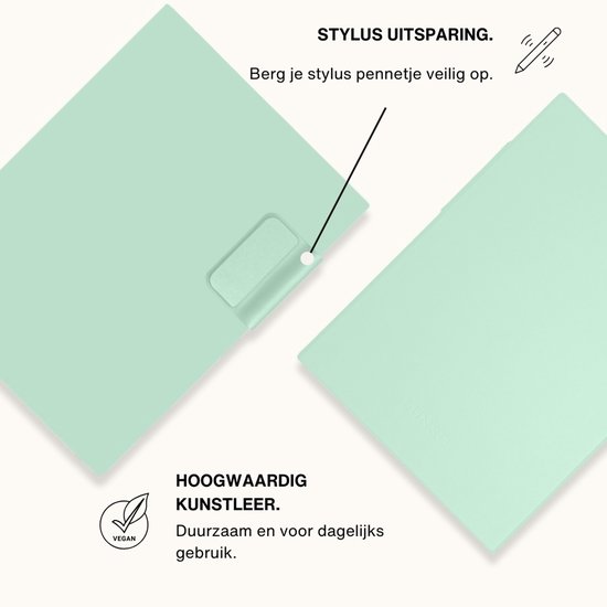 Lunso ReMarkable Paper Pro Slim magnetisch sleepcover PU leer hoes - Groen van Lunso — afbeelding 2